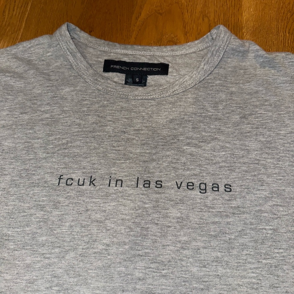 Men’s vintage French Connection Gray “FCUK in Las Vegas” size small